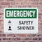 Signmission Safety Shower, 14 in W x Rectangle, Plastic OS-2PACK-EM-P-1014-L-10355 - alternate 3